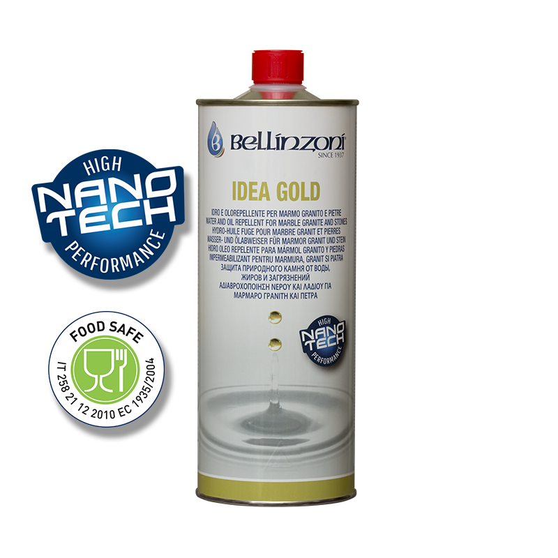 Abrillantador Bellinzoni Idea Gold 1 litro: protección y abrillantado para marmolería